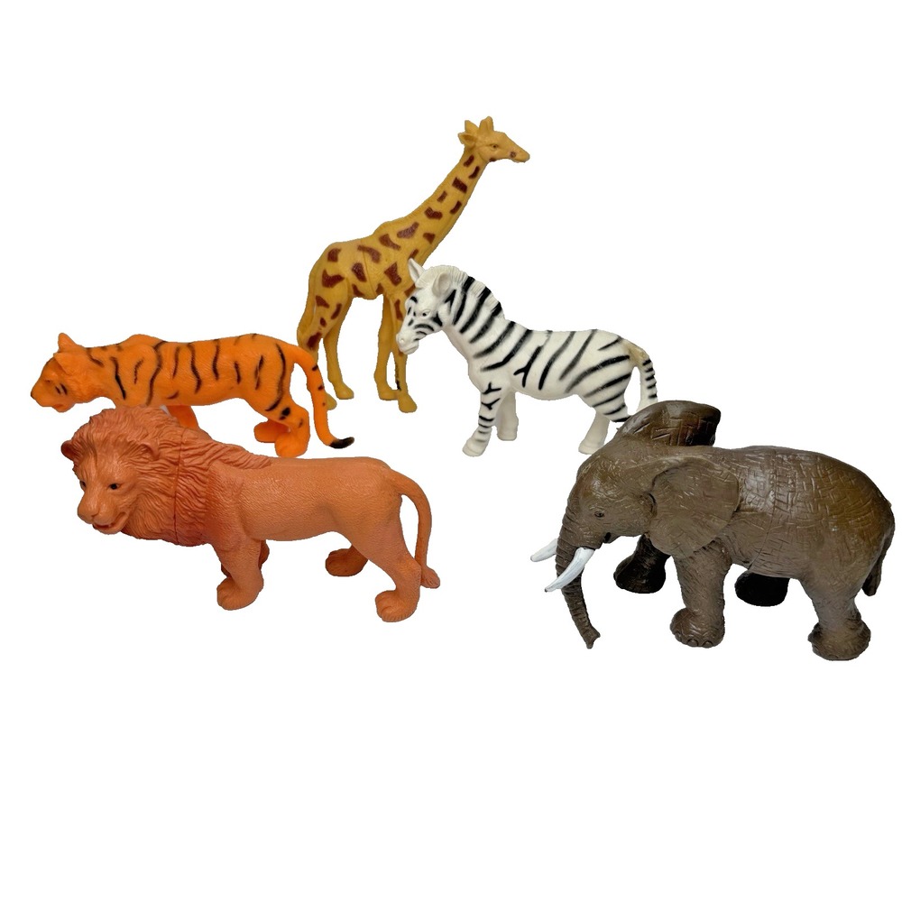 Ja-Ru Safari Zoo Jungle Animals Toys Play Elephant Zebra Giraffe Tiger Lion